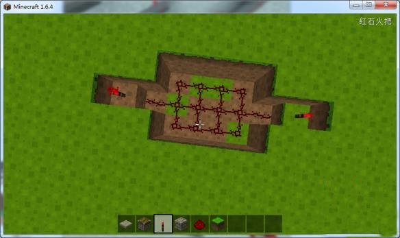 我的世界基础红石活塞门制作教程