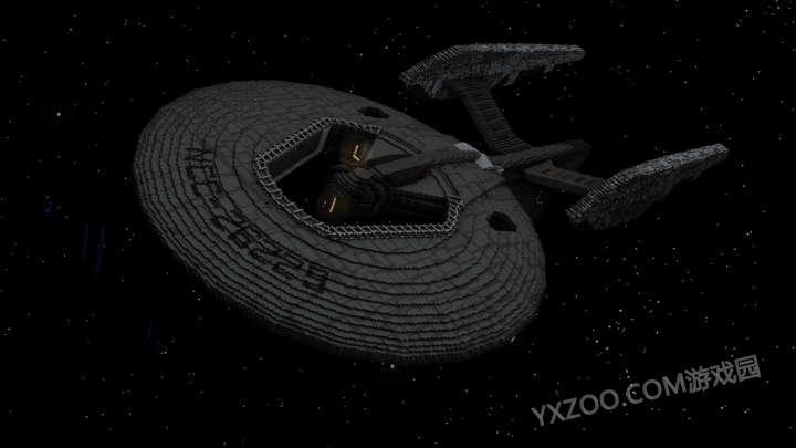 该舰外观与传统联邦星舰相似,但是体型极度巨大,甚至比星际旅行:下一